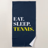 Eat Sleep Tennis Strandlaken (Voorkant)