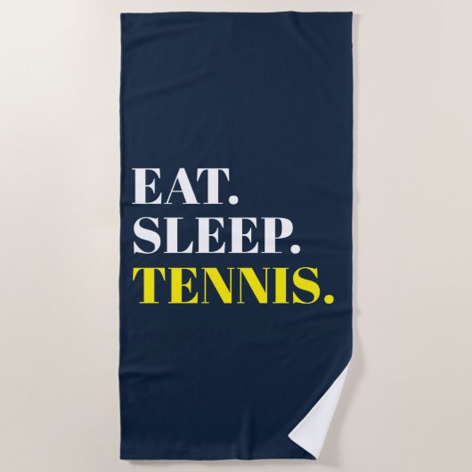 Eat Sleep Tennis Strandlaken (Voorkant)