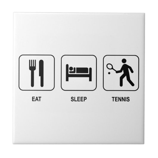 Eat Sleep Tennis Tegeltje (Voorkant)