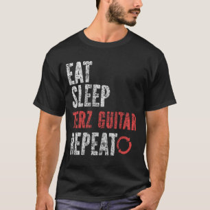 Eat Sleep Terz gitaar Herhalen T-shirt
