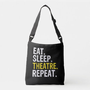 Eat Sleep Theater Herhaal Actor Cadeaut Crossbody Tas