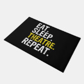 Eat Sleep Theater Herhaal Actor Cadeaut Deurmat (Schuin)