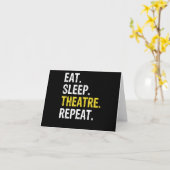 Eat Sleep Theater Herhaal Actor Drama Gift Kaart (Gele Bloem)