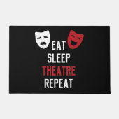 Eat Sleep Theater Herhaal Musical Theft Gift Deurmat (Voorkant)