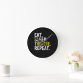 Eat Sleep Theater Herhalen Actor Cadeau Ronde Klok (Huis)