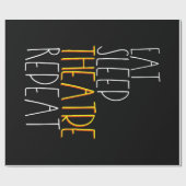 Eat Sleep Theater Herhalen Cadeaupapier (Vlak)