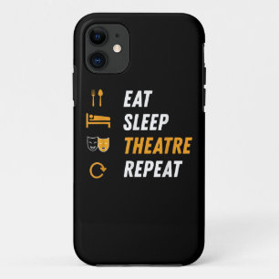 Eat Sleep Theater Herhalen Case-Mate iPhone Case