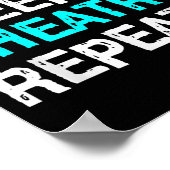 Eat Sleep Theater Herhalen Poster (Hoek)