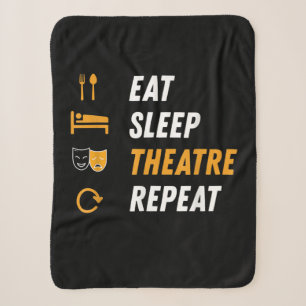 Eat Sleep Theater Herhalen Sherpa Deken