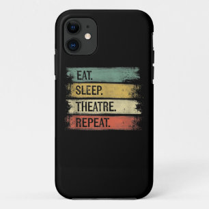 Eat Sleep Theater Tech Gifts Actor herhalen Case-Mate iPhone Case