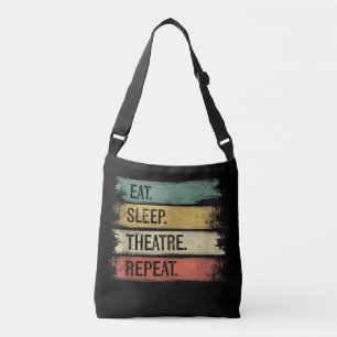 Eat Sleep Theater Tech Gifts Actor herhalen Crossbody Tas