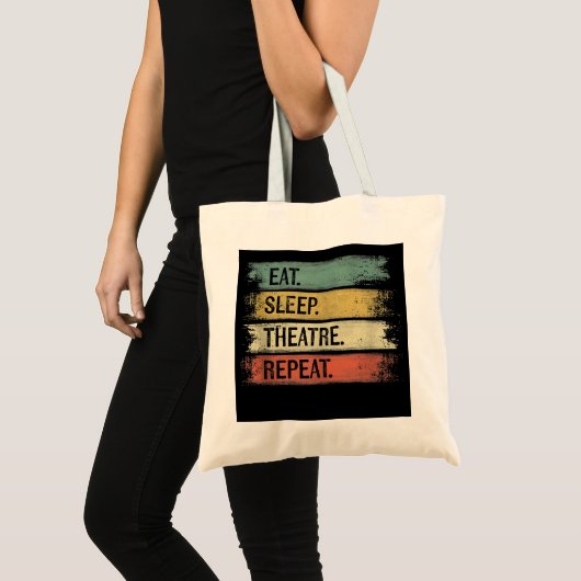 Eat Sleep Theater Tech Gifts Actor herhalen Tote Bag (Voorkant (product))
