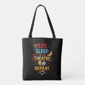 Eat, Sleep, Theatre, Repeat Tote Bag (Achterkant)