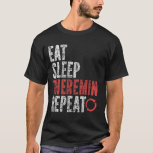 Eat Sleep Theremin Herhalen T-shirt