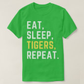 Eat sleep tigers repeat t-shirt (Design voorkant)