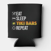 Eat. Sleep. Tiki Bars. Repeat Blikjeskoeler (Voorkant)