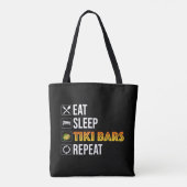 Eat. Sleep. Tiki Bars. Repeat Tote Bag (Achterkant)