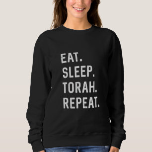 Eat Sleep Torah Herhaal Hebreeuws Jewish Matan Tor Trui