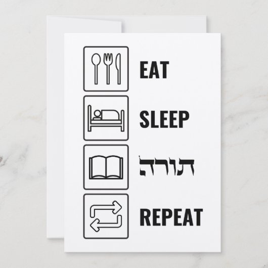 Eat Sleep Torah Herhalen - Joodse levensstijl (Voorkant)