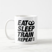 Eat Sleep Train Herhalen Koffiemok (Links)