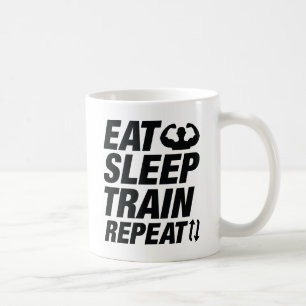 Eat Sleep Train Herhalen Koffiemok