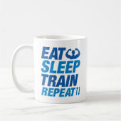 Eat Sleep Train Herhalen Koffiemok (Links)