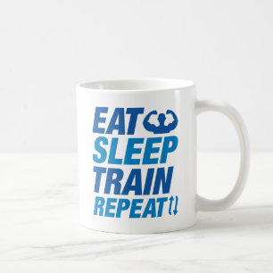 Eat Sleep Train Herhalen Koffiemok