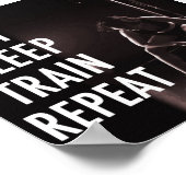 Eat Sleep Train Herhalen Poster (Hoek)