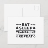 Eat Sleep Trampoline Repeat Trampolining Gymnast Briefkaart (Voorkant / Achterkant)
