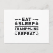 Eat Sleep Trampoline Repeat Trampolining Gymnast Briefkaart (Voorkant)