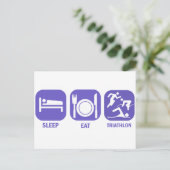 Eat Sleep Triathlon Briefkaart (Staand voorkant)