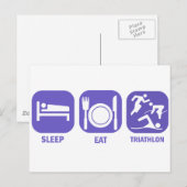 Eat Sleep Triathlon Briefkaart (Voorkant / Achterkant)
