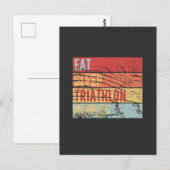 Eat Sleep Triathlon Herhalen Briefkaart (Voorkant / Achterkant)
