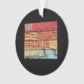 Eat Sleep Triathlon Herhalen Ornament (voorkant)
