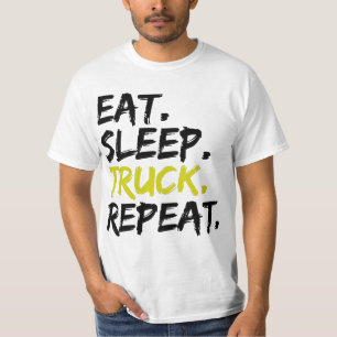 Eat Sleep Truck Repuking Trucker Driver T-Shirt