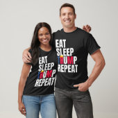 Eat Sleep Trump Herhaal President Trump herverkiez T-shirt (Unisex)