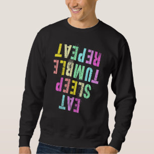 Eat Sleep Tumble Herhaal Toddler Cheer Cheerlead Trui