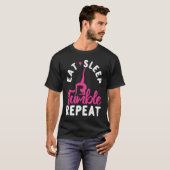 Eat Sleep Tumble Repeat Gymnastics Gymnast T-shirt (Voorkant volledig)