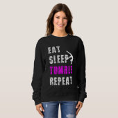 Eat Sleep Tumble Repeat Gymnastics Gymnast Trui (Voorkant volledig)