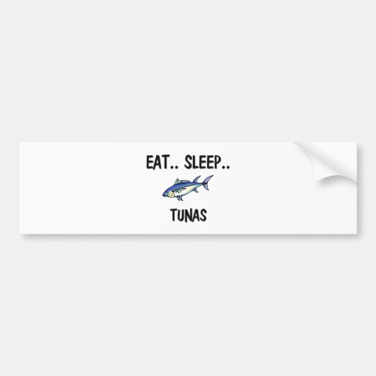 Eat Sleep TUNAS Bumpersticker (Voorkant)