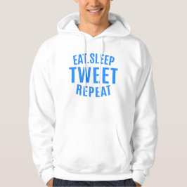 Eat Sleep Tweet Repeteren Hoodie
