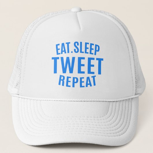 Eat Sleep Tweet Repeteren Trucker Pet (Voorkant)