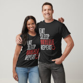 Eat Sleep Ukulele Repat T-shirt (Unisex)