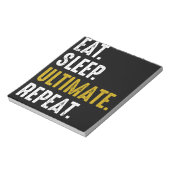 Eat Sleep Ultimate Frisbee Sport Herhaal Notitieblok (Linkerzijde)