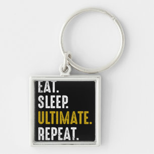 Eat Sleep Ultimate Frisbee Sport Herhaal Sleutelhanger
