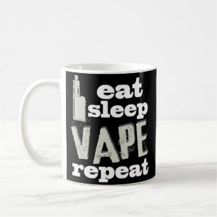 Eat Sleep Vape Herhalen Funny Vaper Coffee Mok