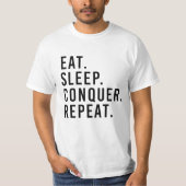 EAT. SLEEP. VERBINDEN. REPEAT. T-SHIRT (Voorkant)