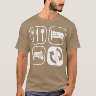 Eat Sleep Video Game Player Gaming Gamer PC herhal T-shirt
