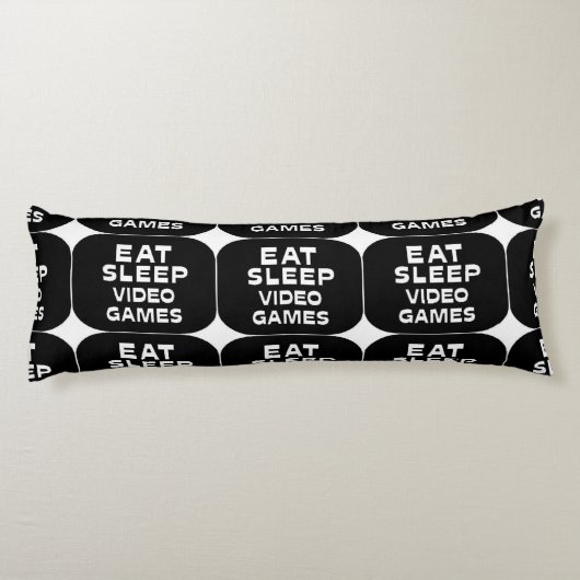 Eat Sleep Video Games Lichaamskussen (Achterkant)