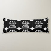 Eat Sleep Video Games Lichaamskussen (Voorkant)